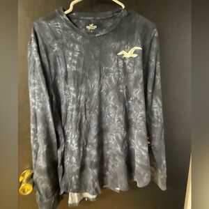 Tie dye blue long sleeve tshirt